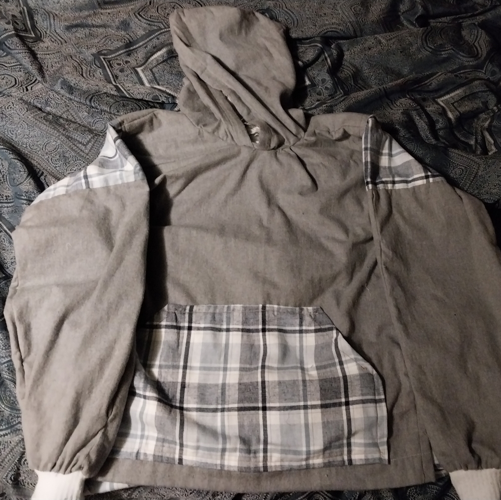 Open waist upcycled hoodie